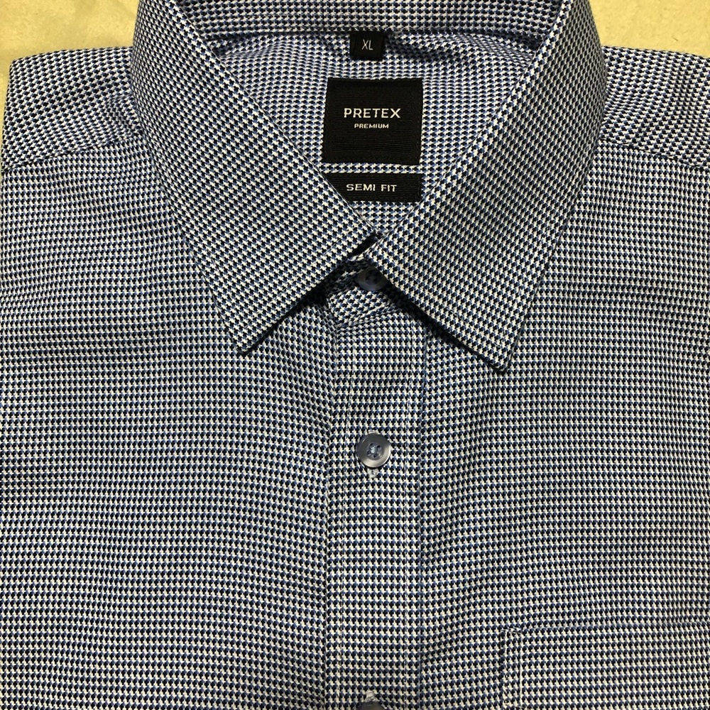 Like new . Pretex premium Sami fit,Full sleeve, cotton XL shirt for man.